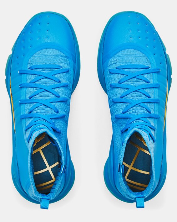 男士UA Curry 4籃球鞋 in Blue image number 2